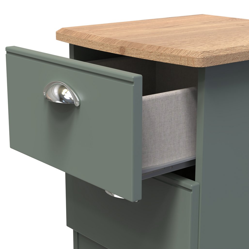 Victoria 2 Drawer Bedside Table with Riviera Oak Top