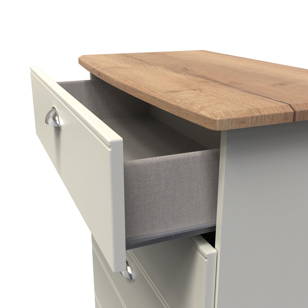 Victoria 5 Drawer Chest with Riviera Oak Top