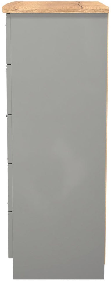 Victoria 5 Drawer Chest with Riviera Oak Top