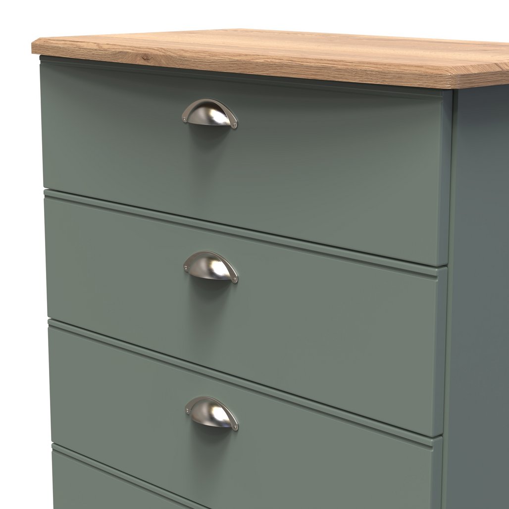 Victoria 5 Drawer Chest with Riviera Oak Top