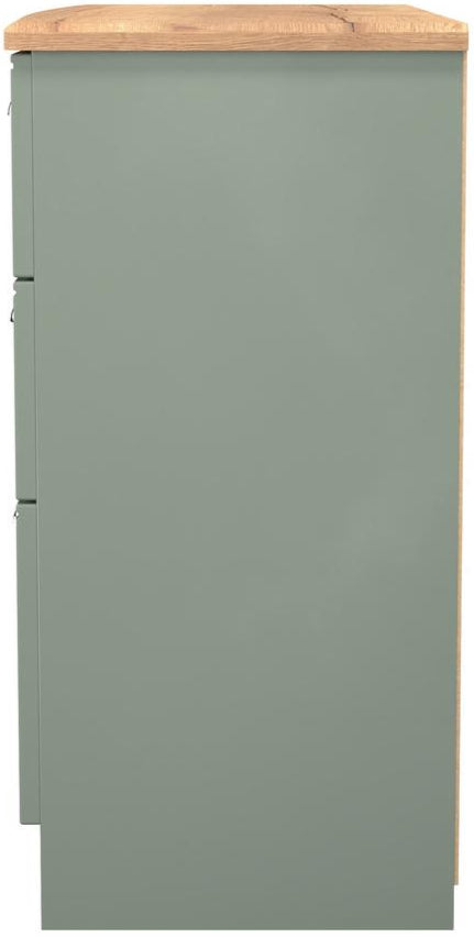 Victoria 6 Drawer Midi Chest with Riviera Oak Top