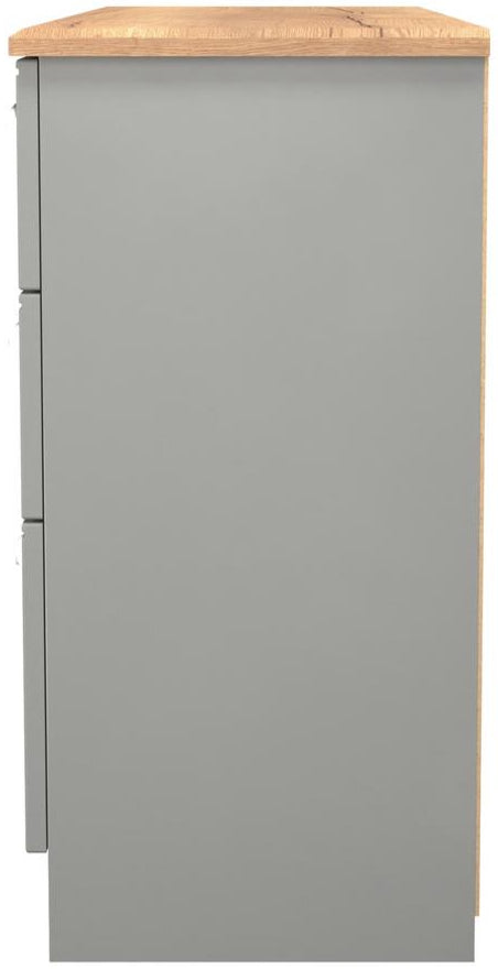 Victoria 6 Drawer Double Pedestal Desk with Oak Top