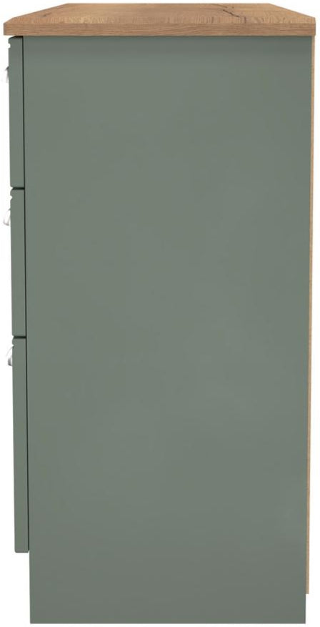 Victoria 6 Drawer Double Pedestal Desk with Oak Top