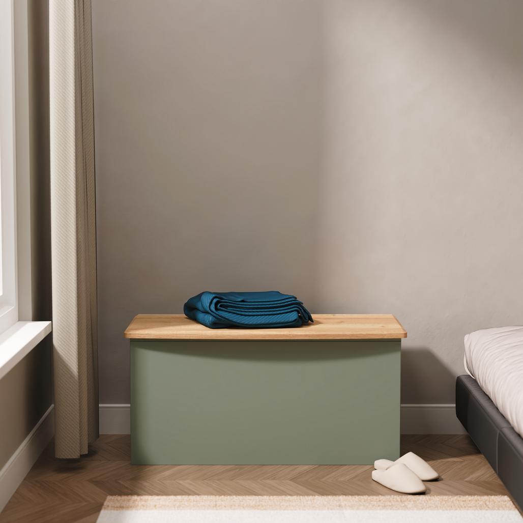 Victoria Blanket Box with Oak Top