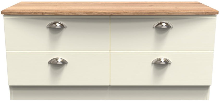 Victoria 4 Drawer Bed Box with Oak Top