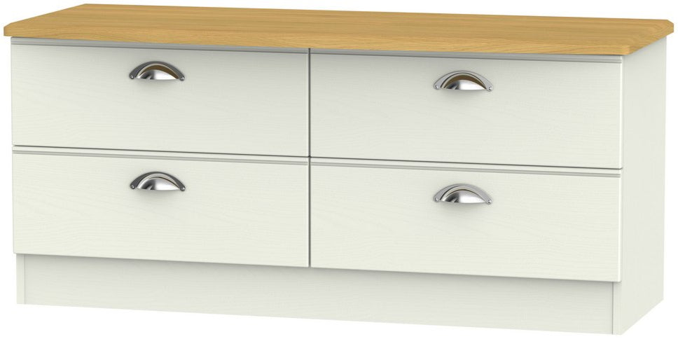 Victoria 4 Drawer Bed Box with Oak Top
