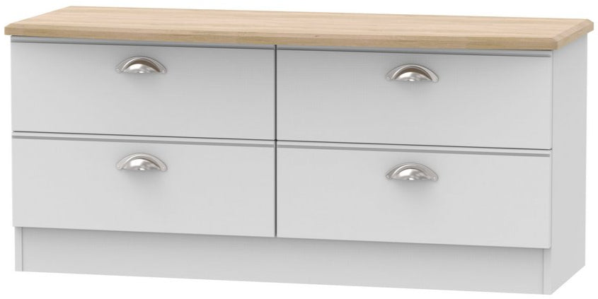 Victoria 4 Drawer Bed Box with Oak Top