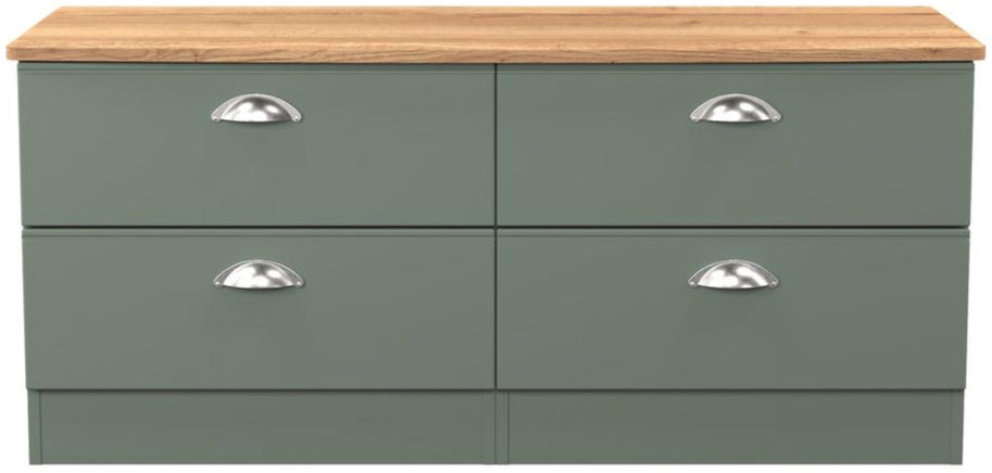 Victoria 4 Drawer Bed Box with Oak Top