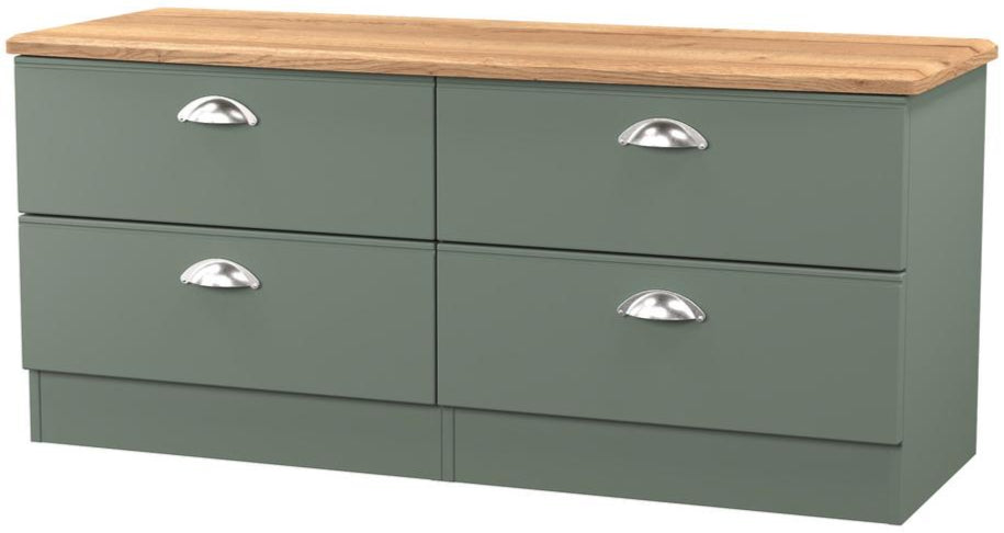Victoria 4 Drawer Bed Box with Oak Top