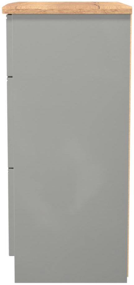 Victoria 3 Drawer Deep Chest of Drawers with Oak Top