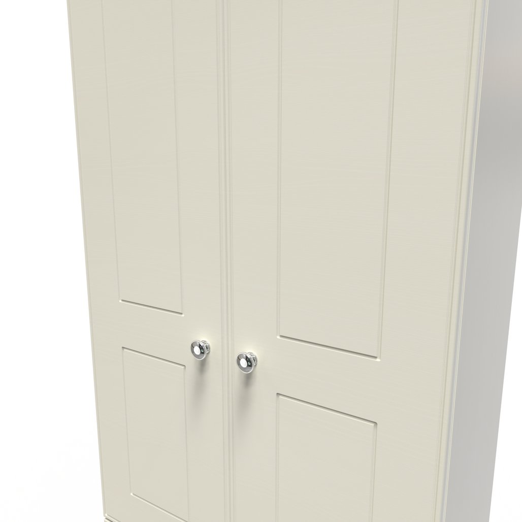 Victoria 2 Door 2 Drawer Double Wardrobe with Oak Top