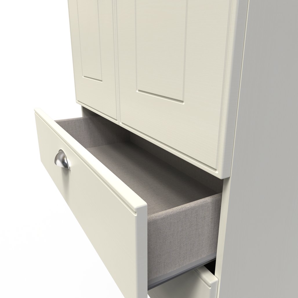 Victoria 2 Door 2 Drawer Double Wardrobe with Oak Top