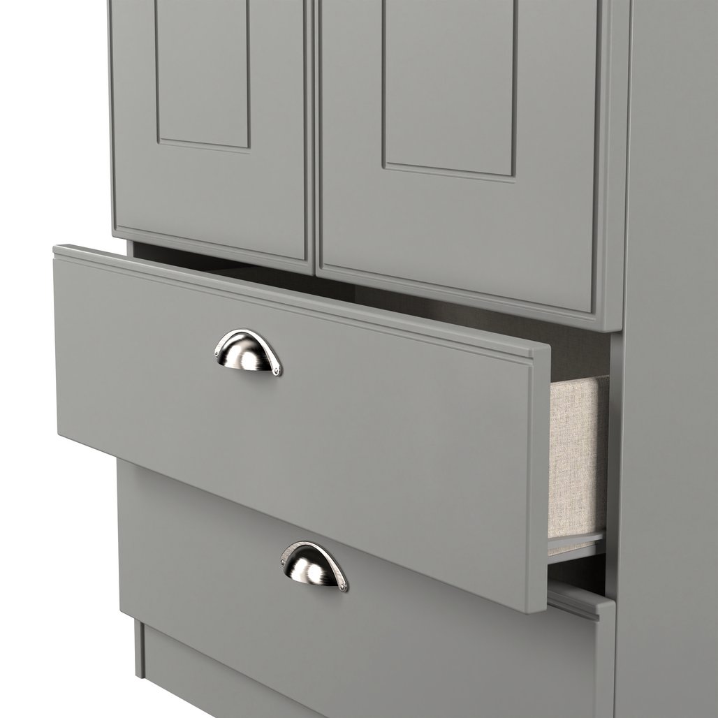 Victoria 2 Door 2 Drawer Double Wardrobe with Oak Top