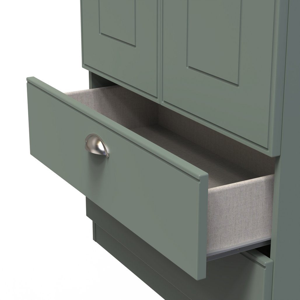 Victoria 2 Door 2 Drawer Double Wardrobe with Oak Top