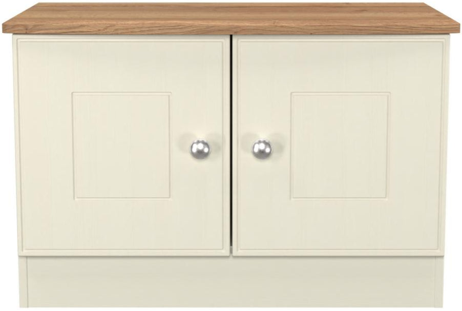 Victoria Low 2 Door Sideboard with Riviera Oak Top
