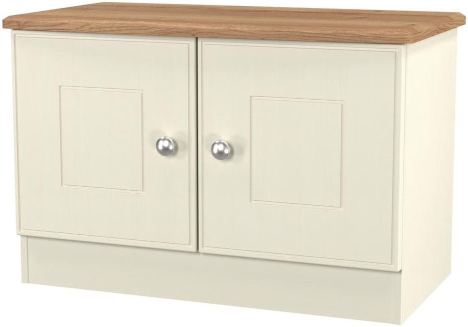 Victoria Low 2 Door Sideboard with Riviera Oak Top