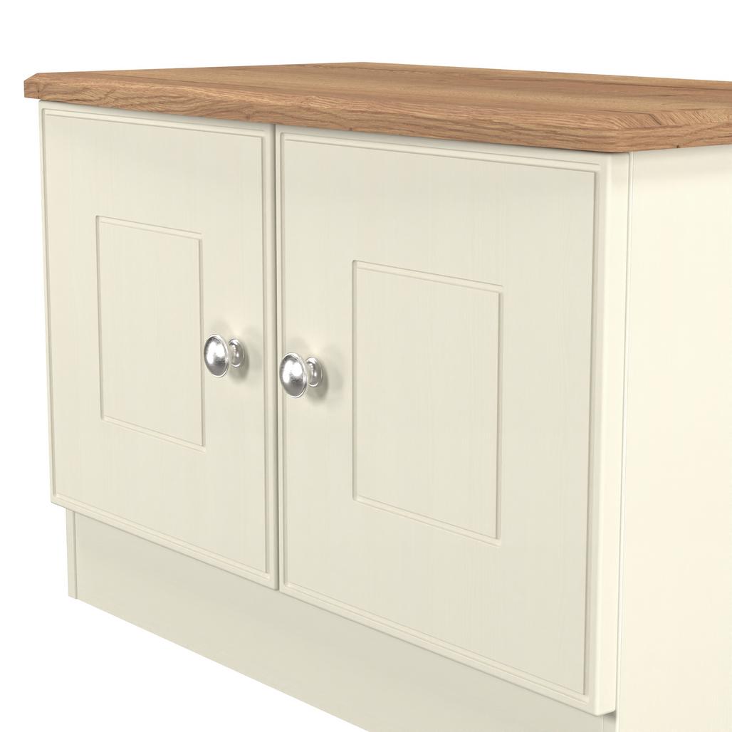 Victoria Low 2 Door Sideboard with Riviera Oak Top