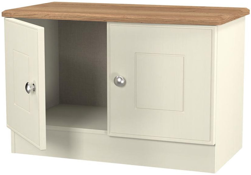 Victoria Low 2 Door Sideboard with Riviera Oak Top