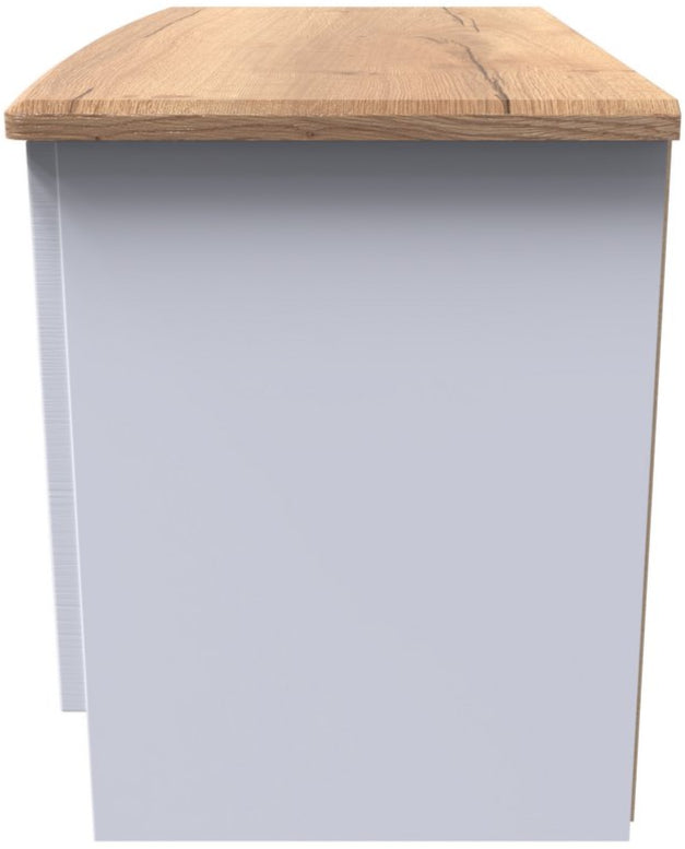 Victoria Low 2 Door Sideboard with Riviera Oak Top