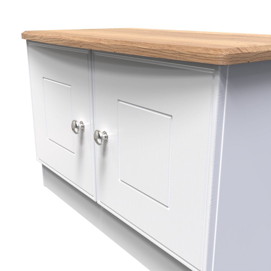 Victoria Low 2 Door Sideboard with Riviera Oak Top