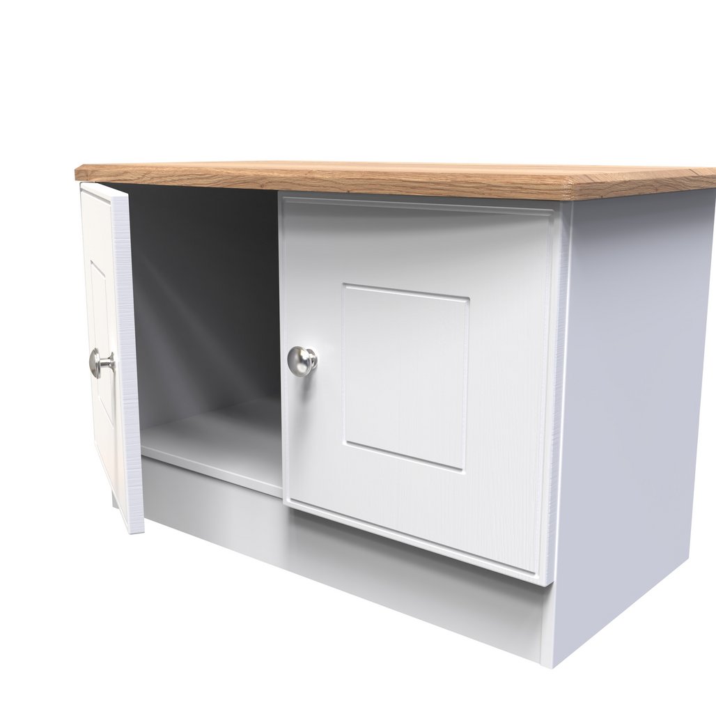 Victoria Low 2 Door Sideboard with Riviera Oak Top