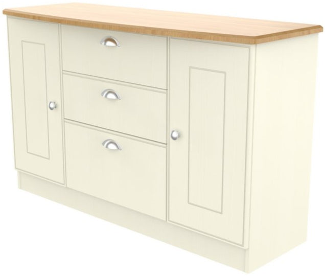Victoria 2 Door 3 Drawer Sideboard with Riviera Oak Top