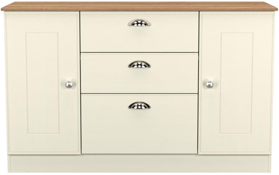 Victoria 2 Door 3 Drawer Sideboard with Riviera Oak Top