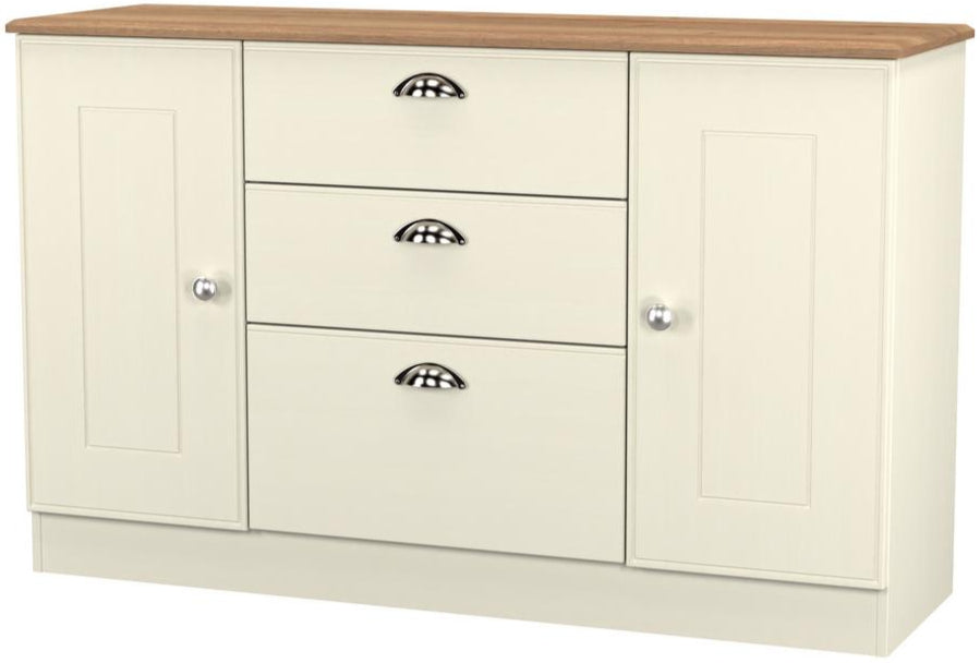 Victoria 2 Door 3 Drawer Sideboard with Riviera Oak Top