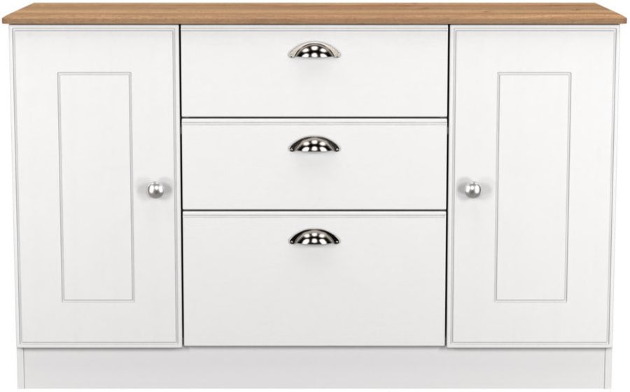 Victoria 2 Door 3 Drawer Sideboard with Riviera Oak Top