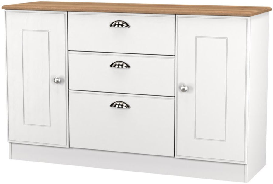 Victoria 2 Door 3 Drawer Sideboard with Riviera Oak Top