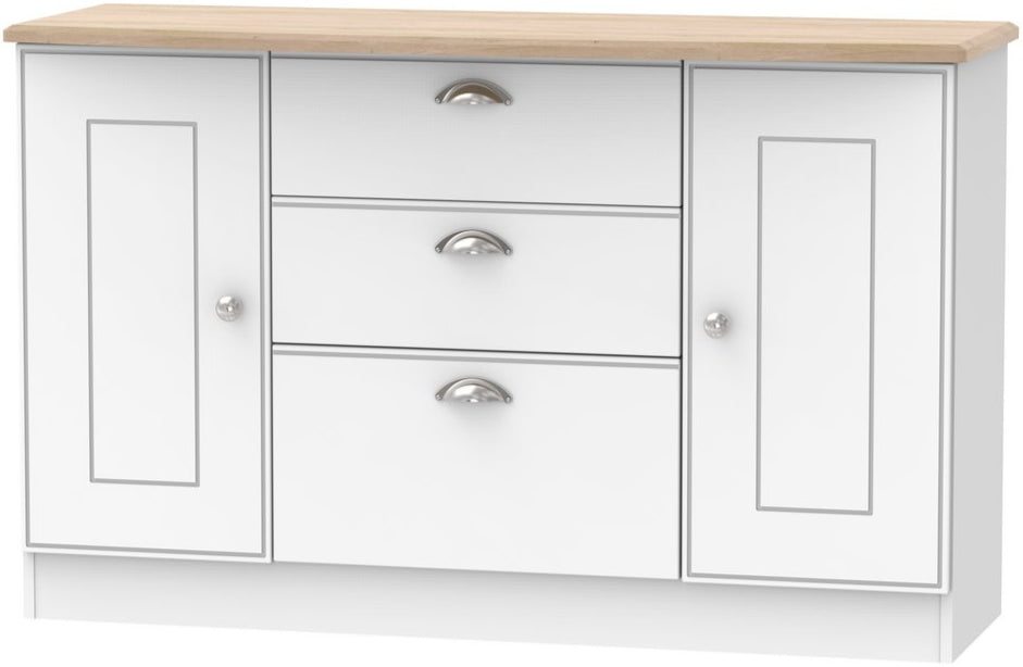 Victoria 2 Door 3 Drawer Sideboard with Riviera Oak Top