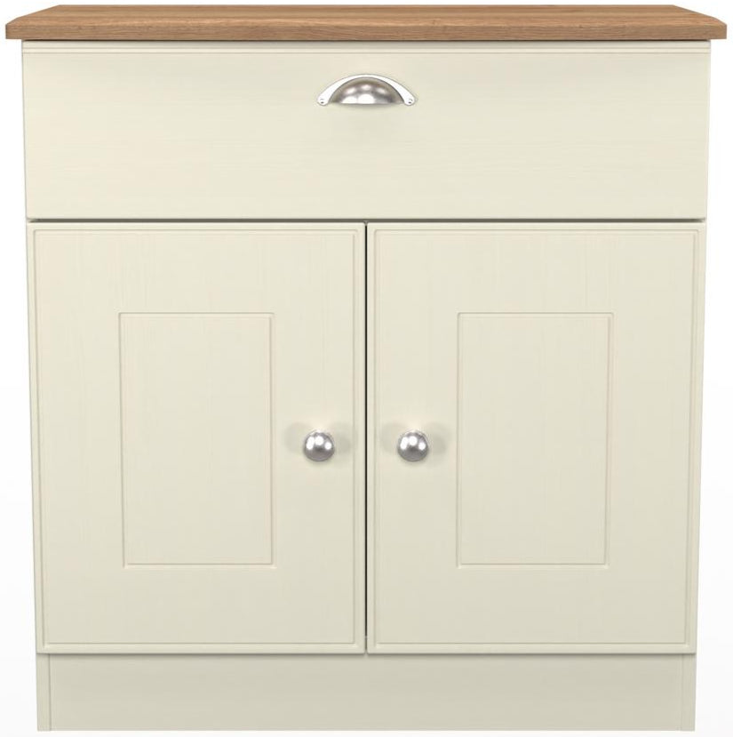 Victoria 2 Door 1 Drawer Sideboard with Oak Top