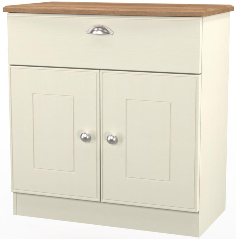 Victoria 2 Door 1 Drawer Sideboard with Oak Top