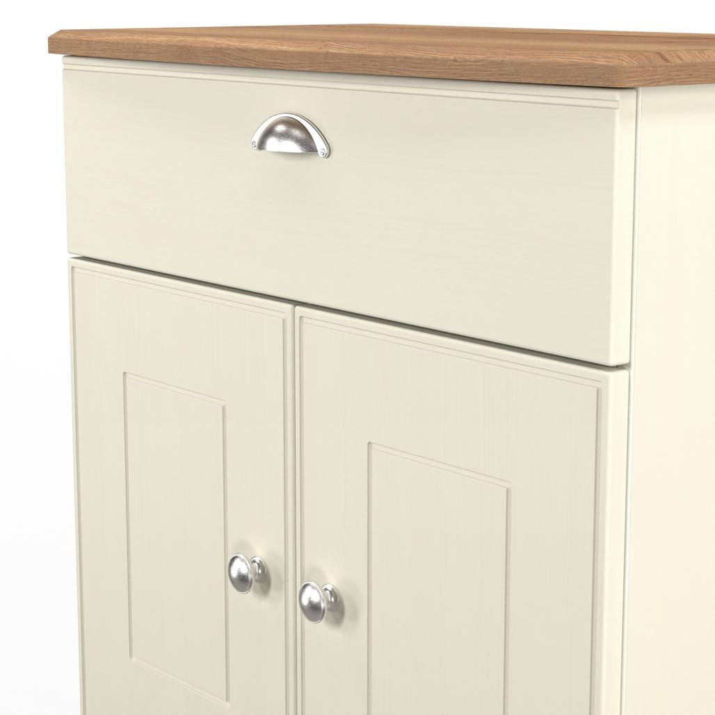 Victoria 2 Door 1 Drawer Sideboard with Oak Top