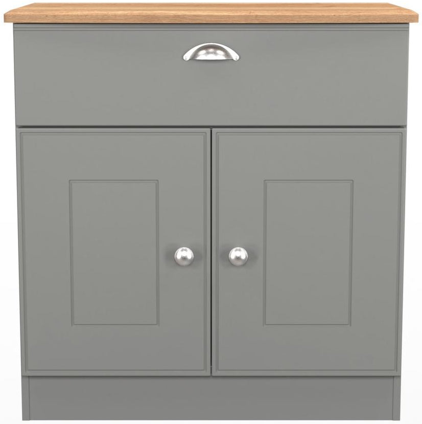 Victoria 2 Door 1 Drawer Sideboard with Oak Top