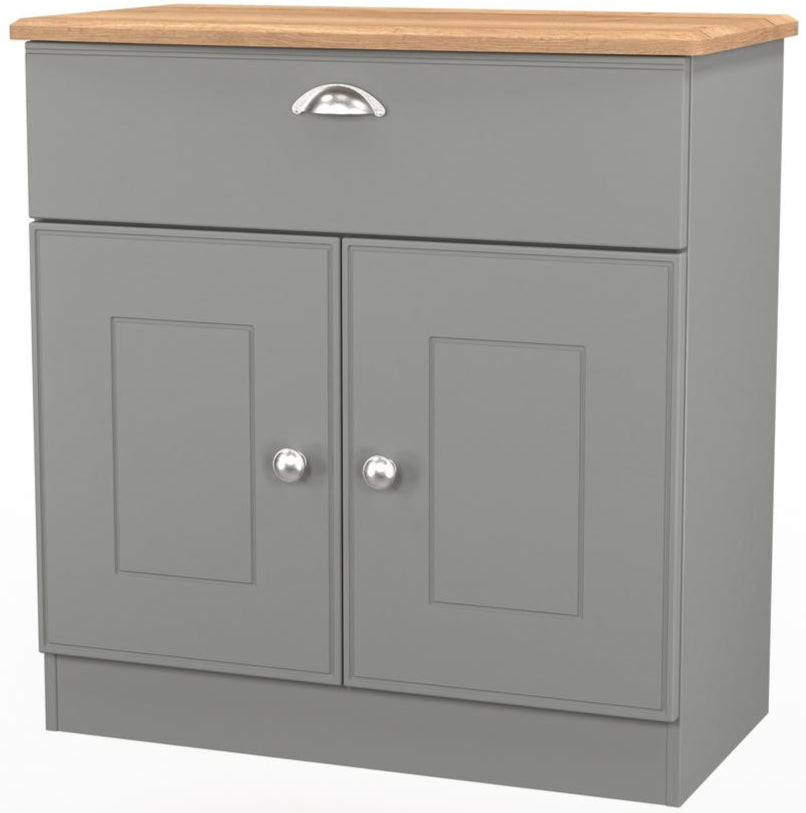 Victoria 2 Door 1 Drawer Sideboard with Oak Top