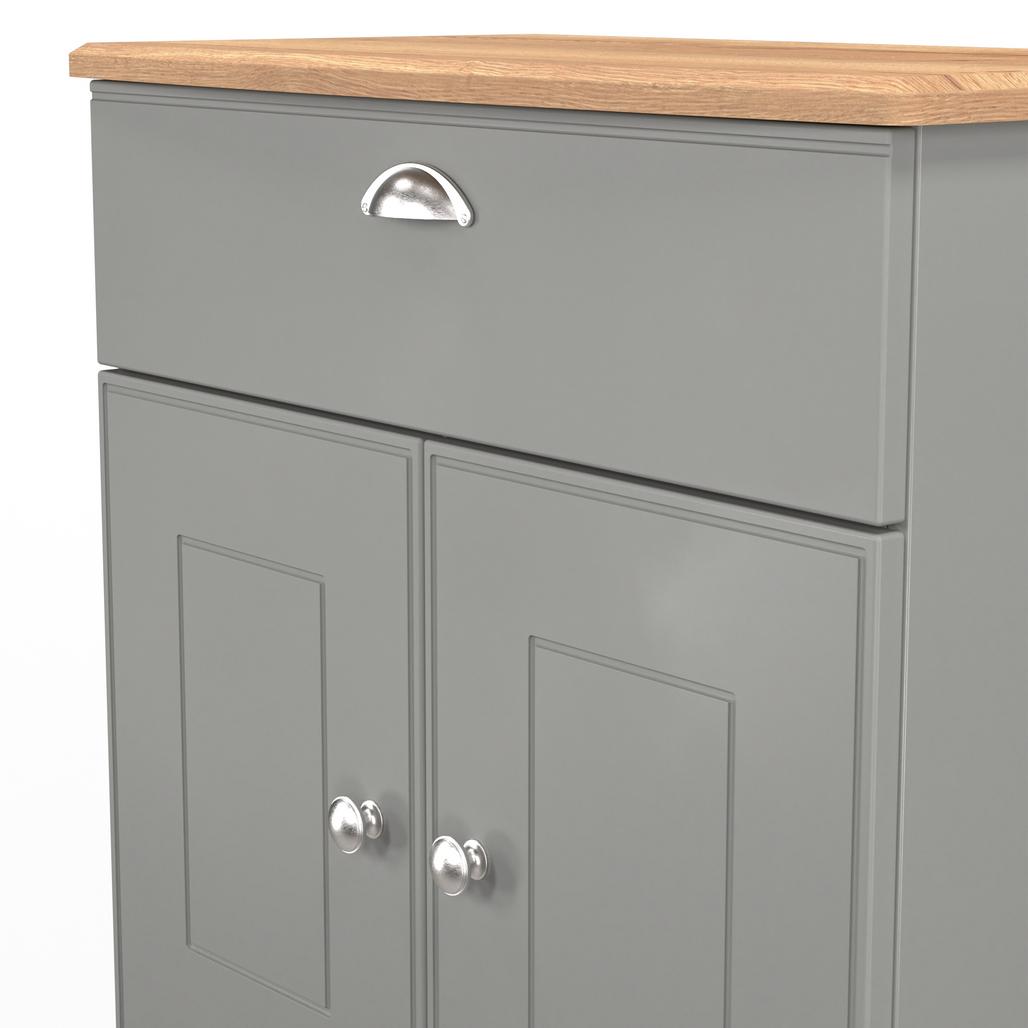 Victoria 2 Door 1 Drawer Sideboard with Oak Top