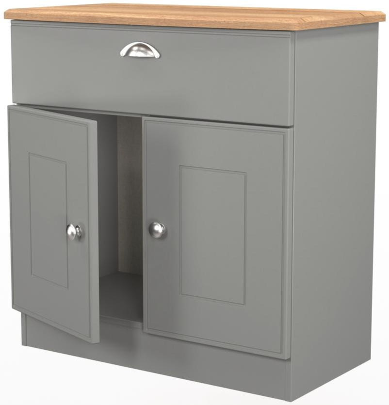 Victoria 2 Door 1 Drawer Sideboard with Oak Top