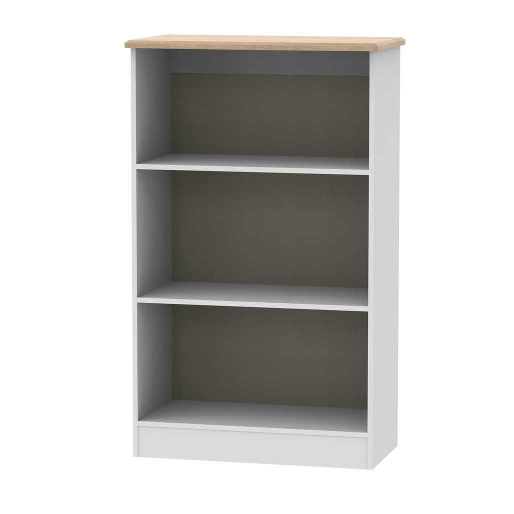 Victoria 3 Shelf Bookcase with Oak Top