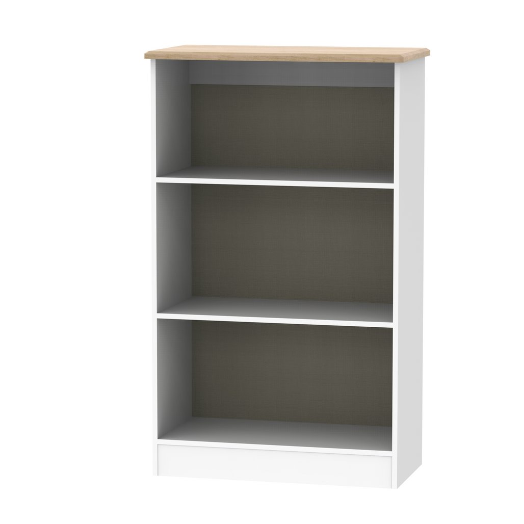 Victoria 3 Shelf Bookcase with Oak Top