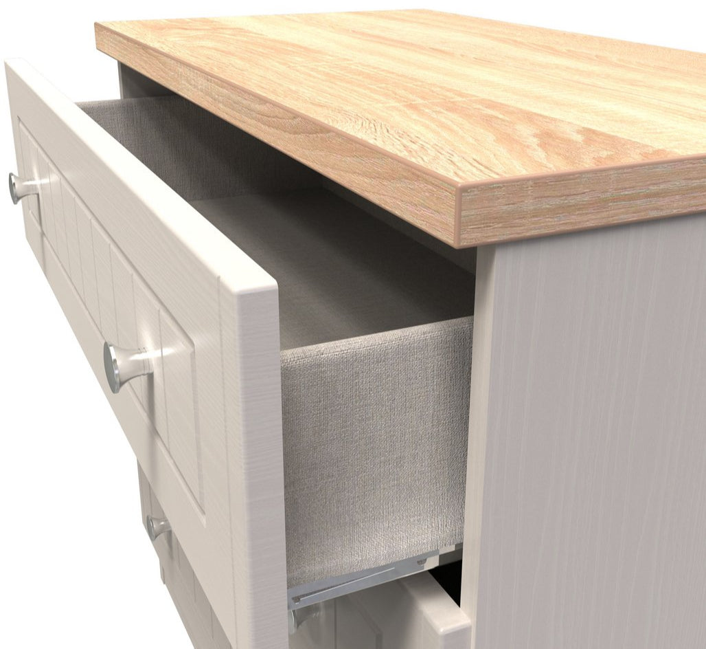 Vienna 3 Piece Bedroom Set with Oak Top