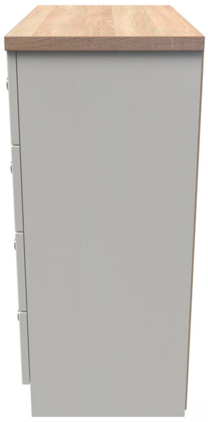 Vienna 4 Drawer Chest with Oak Top