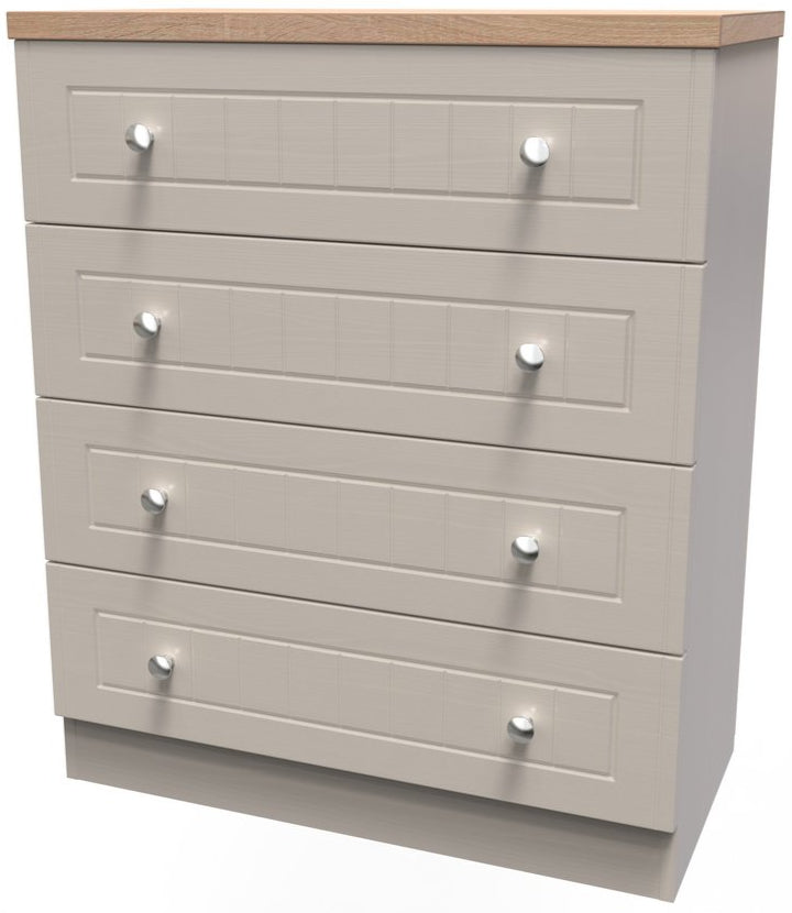 Vienna 4 Drawer Chest with Oak Top