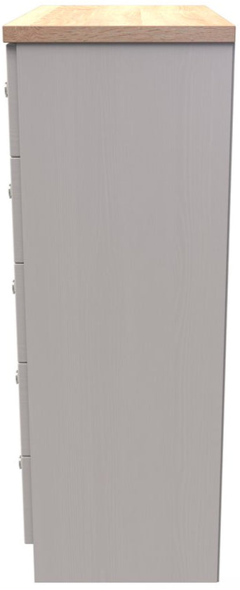 Vienna 5 Piece Bedroom Set with Oak Top