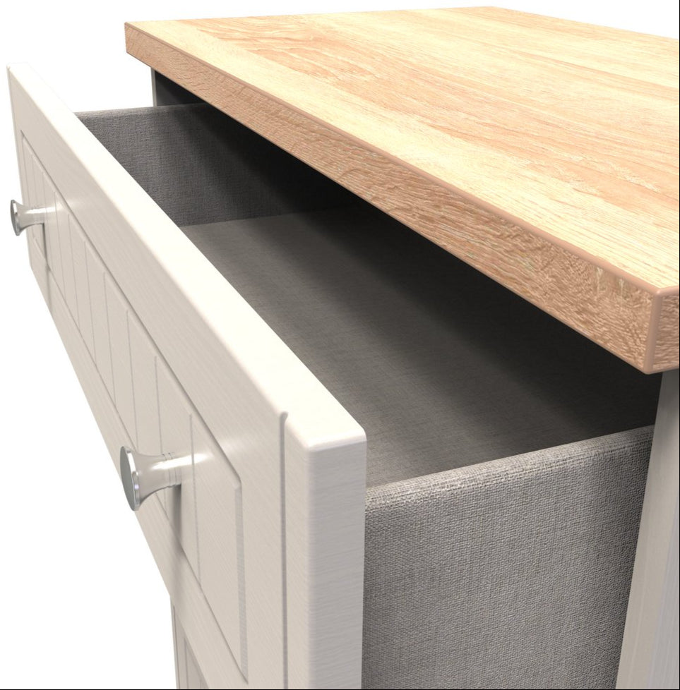 Vienna 5 Piece Bedroom Set with Oak Top