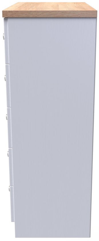 Vienna 5 Piece Bedroom Set with Oak Top