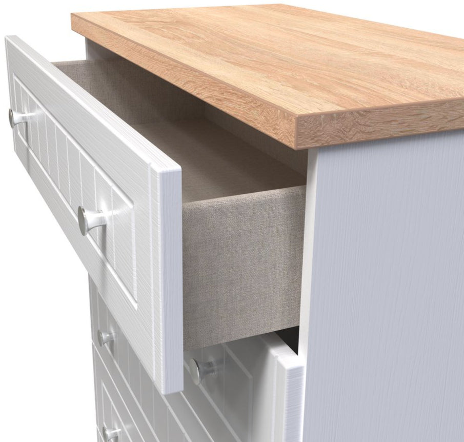 Vienna 5 Piece Bedroom Set with Oak Top