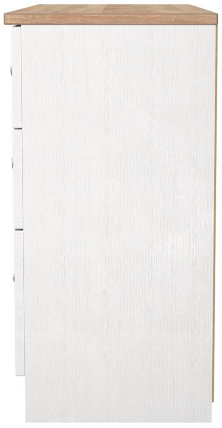 Vienna 6 Drawer Midi Chest with Oak Top