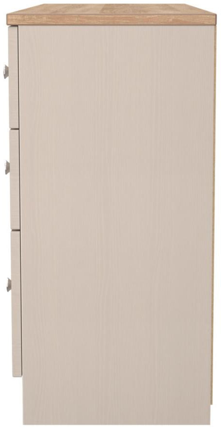 Vienna 6 Drawer Double Pedestal Dressing Table with Oak Top