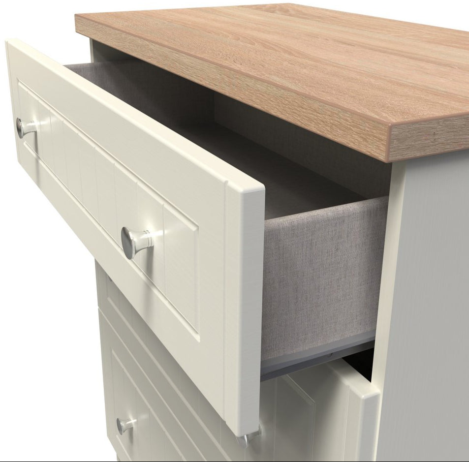 Vienna 3 Drawer Deep Table with Oak Top